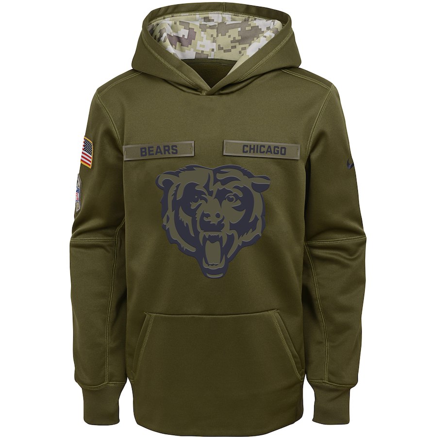 Youth Chicago Bears Salute to Service Pullover Performance NFL Hoodie